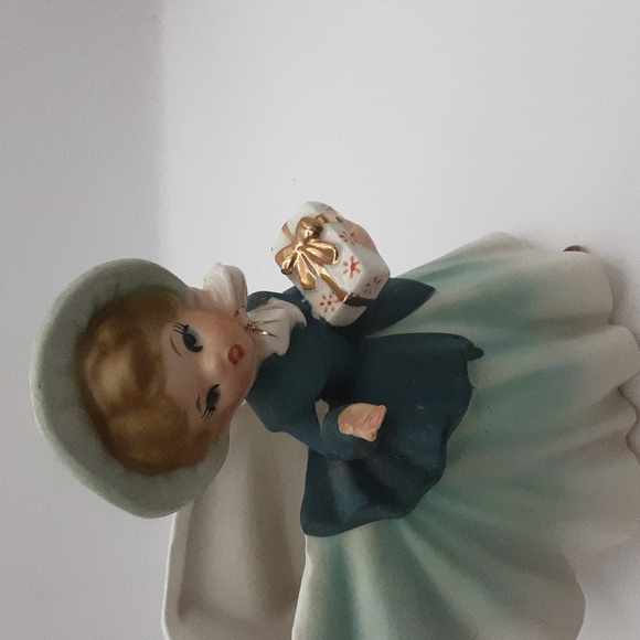 Vintage Inarco Japan E-2447 Porcelain Lady Planter 5.5" X 5" - Picture 8 of 9